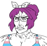 buff closed_mouth glasses hair meta:tagme muscles op_is_a_retarded_lazy_faggot_for_not_tagging_his_own_shit purple_hair strong subvariant:perceptive_chud tranny transgirl tvrkbvll // 799x791 // 38.2KB