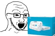 artist:swede glasses nintendo nintendo_wii_u open_mouth soyjak stubble swede_(artist) variant:soyak video_game wii_u // 1200x800 // 309.9KB