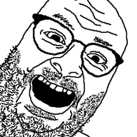 glasses open_mouth soyjak stubble template variant:its_out_get_in_here // 500x590 // 13.1KB