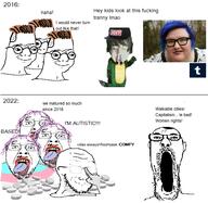 bald glasses laser_eyes leafy leafyishere stonetoss tranny variant:bernd variant:james_youniverse variant:soyak variant:zoomer wojak wordswordswords youtube zoomer // 529x515 // 141.0KB