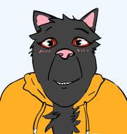 bloodshot_eyes cute fat femboy fur furfag furnigger glibblezorpson_(fooey) grey_hair grey_skin orange_shirt smile teeth variant:bernd wholesome // 550x585 // 96.3KB