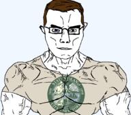 1609 1898 New_york_city blue_eyes brown_hair closed_mouth clothes flag flag:staten_island glasses new_york shield smile soyjak staten_island subvariant:muscular_chud transparent_background united_states variant:chudjak // 1059x929 // 197.3KB