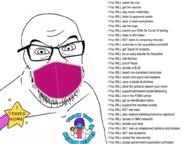 badge coronavirus_pandemic eat_the_bugs glasses greentext mask mouth_mask soyjak stubble surgical_mask text variant:feraljak wordswordswords // 1000x750 // 387.0KB