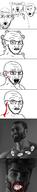4soyjaks arm bloodshot_eyes clothes crying doctor dr_sprokeberg ear ear_removal ear_surgery eating gigachad glasses hand holding_object multiple_ears necklace open_mouth pointing scared scissors soyjak stubble subvariant:crying_soyak_ears2 subvariant:soyak_(concerned) surgery text variant:markiplier_soyjak variant:soyak variant:two_pointing_soyjaks // 888x4604 // 1.1MB