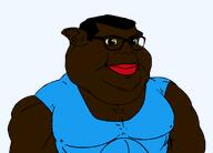 black_skin blue_shirt buff fat hair mge nigger obese red_lips subvariant:branigger subvariant:branigger_34 variant:brandon xitter yellow_sclera // 933x672 // 15.8KB