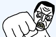 angry artist:marioman7890 chinless fist glasses hair punch redraw variant:chudjak variant:unknown yellow_teeth // 1145x761 // 42.8KB