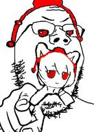 angry anime cat_ear clothes fumo glasses hand hat inubashiri_momiji open_mouth pointing pointing_at_viewer red_eyes soyjak stubble touhou variant:gapejak video_game vore // 612x857 // 174.4KB