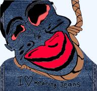 blue_jeans denim jeans red_lips rope subvariant:jartycuck text texture trend:jartycuck trend:slopjak variant:chudjak // 961x900 // 2.0MB