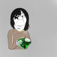 Hunter_II(user) clothes drawing gem glasses hair holding_gem holding_object star_(symbol) stubble subvariant:wholesome_soyjak variant:gapejak variant:soytan // 1280x1280 // 605.1KB