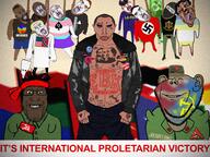 blond blood boymoder brown_skin central_intelligence_agency chud communism face_paint glasses green_eyes hammer_and_sickle idf infrared kkk maoism multiple_soyjaks new_people's_army open_mouth pedophile rope smile soyjak stubble subvariant:brunetto subvariant:chudjak_front tongue tranny trend:glowie variant:bernd variant:chudjak variant:impish_soyak_ears variant:markiplier_soyjak // 2400x1800 // 9.1MB