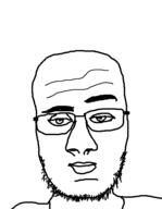closed_mouth clothes glasses soyjak stubble variant:unknown // 462x597 // 11.0KB