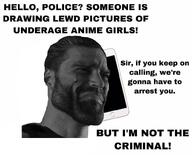 anime calling lolicon meta:gigachaded nas:gigachad phone sad shotacon tear text // 793x639 // 105.9KB