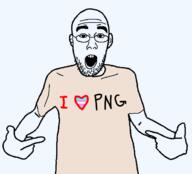 arm clothes ear glasses hand heart i_love open_mouth png pointing soyjak stubble tranny transparent tshirt variant:shirtjak // 618x559 // 44.3KB