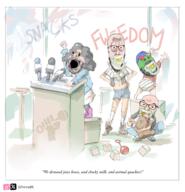 baby blocks caca chocolate_milk cracker diaper gprime85 juice marker microphone pacifier political_cartoon rattle teddy_bear toss trend:colorjak variant:cobbert variant:feraljak variant:gapejak // 1287x1334 // 1.2MB