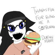 artist:cutesoytan avengers beanie blue_eyes drawing dunchenman_(user) eating girl glasses hamburger meta:namefags oc open_mouth soy soylent soylent_(cacao) soytan_will_always_be_a_gemerald teeth variant:soytan wholesome // 1280x1280 // 369.2KB
