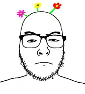 bald flower glasses looking_at_you object_on_head plant series:gardenjak stubble variant:uncjak // 900x1000 // 175.2KB