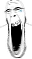 blur bwa-ha-ha closed_eyes crying geg glasses gloink haha kek laughing lmao lol lol_kek_kek_lmao_lmao_lmao_xd_haha open_mouth shaking soyjak stretched_mouth stubble variant:cobson xd // 721x1333 // 337.4KB