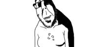 biting_lip closed_mouth creepy glasses oekaki ominous soyjak stubble variant:cobson // 500x250 // 18.5KB