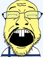 artist:toniylijani china chinkaryan chinksectoid closed_eyes finland finnaryan flag:finland glasses mustache open_mouth seinsei self-insertion sensei_mustache series:remastered_soyjaks slit_eyes soyjak stubble variant:coinjak yellow_skin // 554x741 // 17.0KB