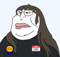 award bbw fat_brown_pooner gender_dysphoria girl h3k_(user) h3kike long_hair meta:namefags my_name_is_(sticker) rule_63 sisa subvariant:mariana variant:meximutt woman // 888x849 // 39.7KB