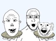 holding_object holding_plate multiple_soyjaks plate subvariant:jared transparent_background variant:feraljak variant:platejak variant:unknown variant:vlodson white_skin // 1840x1350 // 203.8KB