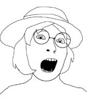 clothes female femjak glasses hair hat open_mouth subvariant:female_cobson template variant:cobson // 1010x1094 // 29.0KB