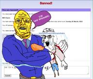 2soyjaks animal animal_abuse arm ban blood bloodshot_eyes buff clothes crying discord dog ear full_body glasses hand heart holding_object ias_to_be_kept janny large_nose lolkek murder nas necktie open_mouth screenshot short soyjak soyjak_party speech_bubble stubble text variant:chudjak variant:sidjak yellow_skin // 1500x1276 // 349.2KB