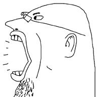 bald beard ear glasses lips nuvariant screaming side_view teeth template the_fart_that_pooped_the_shitty // 800x800 // 9.0KB