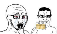 arm glasses hand n-word_pass scared smile soyjak stubble variant:chudjak variant:soyak // 1000x608 // 109.6KB