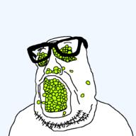 glasses hollow open_mouth pea redraw soyjak stubble template transparent_background variant:peason // 1000x1000 // 61.5KB