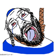 animated beard bloodshot_eyes clothes crying hanging hat judaism kippah kyorokyoro meta:tagme poyopoyo rope variant:bernd // 400x374 // 473.6KB