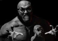 angry art black_and_white classical_art_parody doctos drawfag horror noir painting red shading shadow subvariant:doctos uncanny variant:feraljak variant:soyak // 2100x1500 // 988.3KB