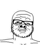 beard glasses mustache open_mouth soyjak stubble subvariant:herb variant:a24_slowburn_soyjak // 454x520 // 3.1KB