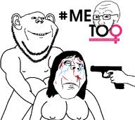 #metoo arm ass beard blood breasts bruises butt crying female funny girl glasses gun gun_to_head hair hand logo meta:pornographic_content muscular_male nipple open_mouth pistol rape sad sex sexual_harassment smile stubble subvariant:annabelle subvariant:wholesome_soyjak text tits variant:gapejak variant:impish_soyak_ears variant:soyak woman // 1105x985 // 82.6KB
