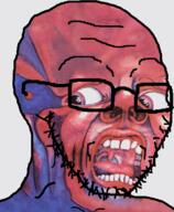 album_cover black_skin glasses king_crimson music open_mouth prog_rock soyjak stubble variant:soyak // 572x693 // 564.5KB