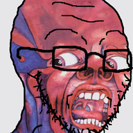 album_cover black_skin glasses king_crimson music open_mouth prog_rock soyjak stubble variant:soyak // 572x693 // 564.5KB