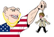 2soyjaks ameriaryan american_flag arm blond bloodshot_eyes blue_eyes blush brown_hair clothes crying ear flag:mexico flag:united_states glasses grin hair half_open_mouth hand mexican_twink mexico open_mouth smile soyjak stubble subvariant:impish_ameriaryan subvariant:impish_amerimutt trend:aryan tshirt united_states variant:chudjak variant:impish_soyak_ears yellow_stubble // 2731x1870 // 572.5KB