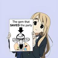 4chan anime_female arm banana boylover_symbol clothes coin ear ear_surgery glasses hair hand k_on kotobuki_tsumugi mario merge mushroom nintendo open_mouth paper pedophile school_uniform soyjak soyjak_party stretched_mouth subvariant:chudjak_front subvariant:el_perro_chud text the_gem_that_saved_the_sharty thick_eyebrows tshirt variant:chudjak variant:el_perro_rabioso video_game yellow_hair // 1936x1920 // 2.3MB