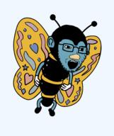 animal blue_skin butterfly dhmis don't_hug_me_i'm_scared glasses stubble variant:soyak // 1510x1801 // 363.3KB