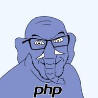 animal closed_mouth ear elephant elephpant glasses php programming purple_skin smile smug soyjak stubble text variant:feraljak // 1500x1500 // 106.2KB