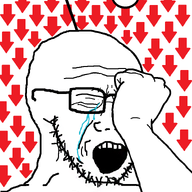 antenna arm closed_eyes crying downvote glasses hand open_mouth reddit redditard soyjak stubble variant:soyak // 782x968 // 156.3KB