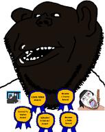 ack amerimutt anti_soytan artist:crimsonvoidhydra1488 award black_sclera black_skin bloodshot_eyes changed ear gooned_to_soytan_again_award missed_paypal_(nametroon) nigger subvariant:impish_amerimutt trend:slopjak vantablack variant:bernd variant:impish_soyak_ears variant:soytan // 598x750 // 55.7KB