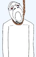 arm bloodshot_eyes body chin closed_mouth concerned crying frown glasses hanging liquify_tool op_is_a_massive_faggot_for_tagging_goopjak_as_a_variant:unknown pout rope sad soyjak stubble template torso transparent_background variant:goopjak // 700x1100 // 59.7KB