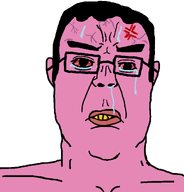 anger_mark angry bloodshot_eyes crying ear hair leaking pink_skin rotten_teeth series:pink_rage subvariant:a24_slowburn_chudjak sweating teeth variant:a24_slowburn_soyjak variant:chudjak vein yellow_teeth // 1024x1068 // 27.5KB