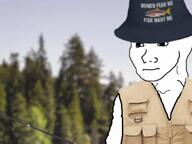 animal animated boat crying fish fishing fishing_rod forest glasses kerber.mp3 lake open_mouth paddle say_the_line shotgun stubble text variant:soyfish video voice voiceover water // 960x720, 33.1s // 4.4MB