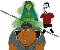 6_gorillion ack bent_over brap fart farting_mutt front_facing gas holocaust iron_cross jewish_nose jews menorah nazism soylent_(vanilla) subvariant:doctos variant:chudjak variant:meximutt variant:soytan // 2718x2258 // 1.3MB