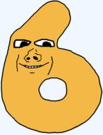 full_body looking_at_you number numberjacks orange orange_skin series:numberjaks six smile subvariant:wholesome_soyjak transparent_background variant:gapejak // 436x573 // 16.2KB