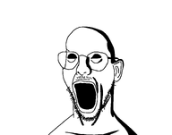 glasses open_mouth soyjak stubble variant:unknown white_background // 1507x1187 // 61.3KB