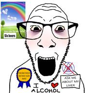 alcohol alcoholic alcoholics_anonymous award drunk eyebags i_love meta:op_took_a_selfie_of_xerself open_mouth variant:dylanjak // 2000x2000 // 251.7KB