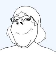 double_chin fat female glasses hair happy subvariant:gapejak_female template variant:gapejak // 940x992 // 23.3KB